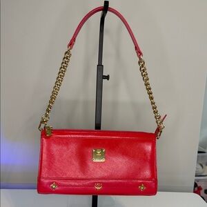 MCM Vintage Red Shoulder Bag